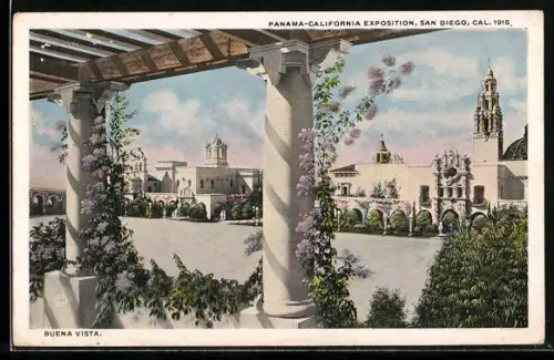 AK San Diego, CA, Panama-California-Exposition 1915, Buena Vista