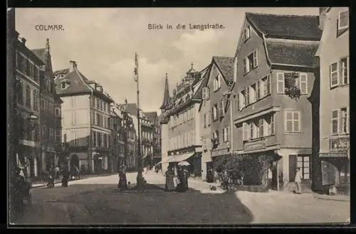AK Colmar, Blick in die Langstrasse