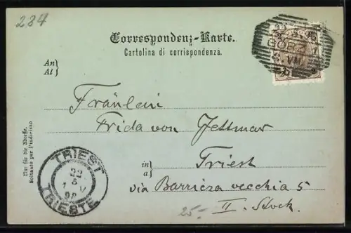 Mondschein-AK Görz, Piazza Grande