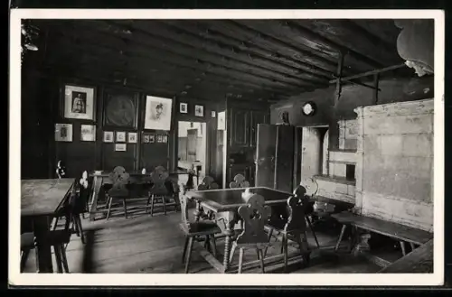 AK Habsburg, Wohn- und Gaststube im Schloss Habsburg