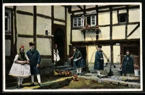 AK Schwälmer in hessischer Tracht