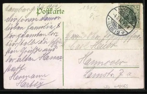 AK Hamburg-St. Pauli, Reeperbahn mit Strassenbahn