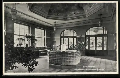 AK Bad Altheide, Wandelhalle, Grosser Sprudel