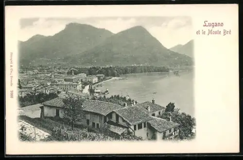 AK Lugano, Panorama mit Monte Bre