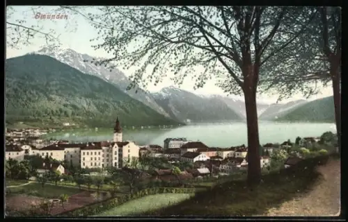 AK Gmunden, Gesamtansicht aus der Ferne