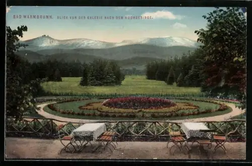AK Bad Warmbrunn, Blick von der Galerie nach dem Hochgebirge