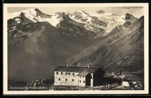 AK Starkenburgerhütte, Berghütte mit Panorama