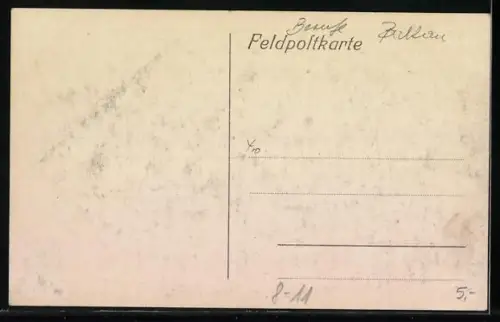 AK Bauern beim Bohnendreschen