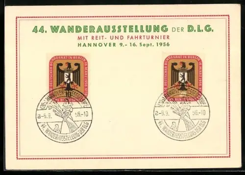 AK Hannover, 44. Wanderausstellung der D.L.G., mit Reit- & Fahrturnier 1956