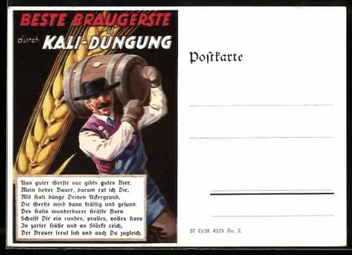 AK Beste Braugerste durch Kali-Düngung, Reklame