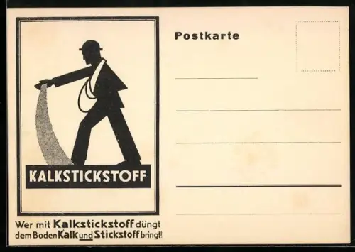 AK Reklame für Kalkstickstoff-Dünger in der Landwirtschaft
