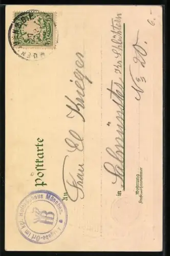 AK Münchner Hofbräuhaus, Urkunde