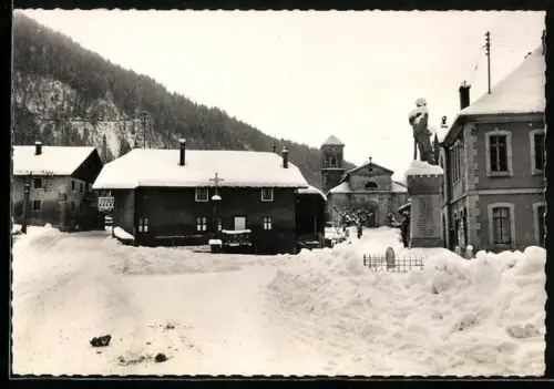 AK Le Biot, L`Eglise im Schnee