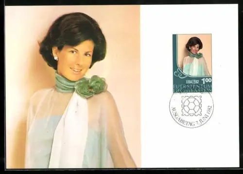 Maximum-AK Erbprinzessin Maria Aglae von Liechtenstein im Portrait