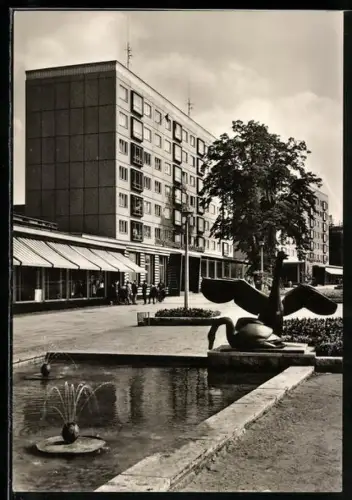 AK Leipzig, Partie am Georgiring mit Brunnen und Grünanlagen