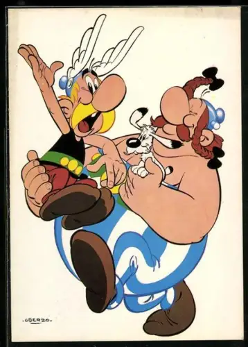 Künstler-AK Asterix und Obelix