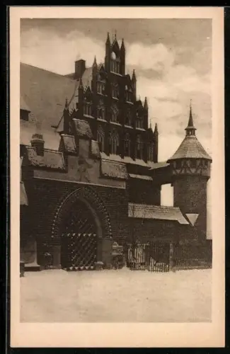 AK Marienburg-Malbork, Mittelschloss, Firmariegiebel
