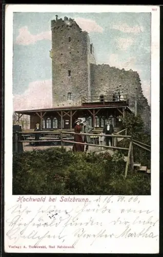 AK Bad Salzbrunn, Ruine am Hochwald