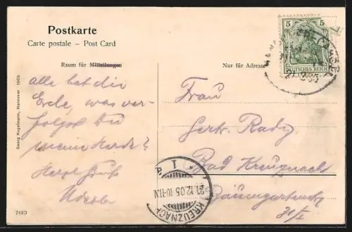 AK Hannover, Georgstrasse, Strassenbahn