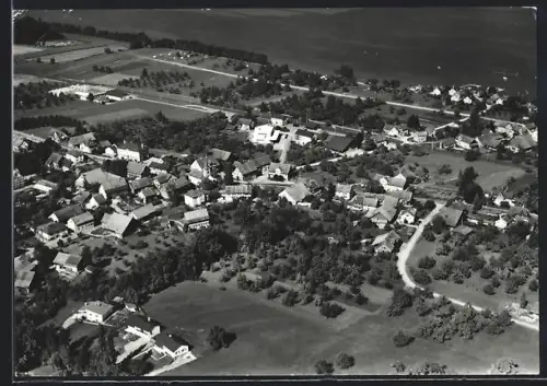 AK Kesswil /TG, Flugzeugaufnahme des Ortes