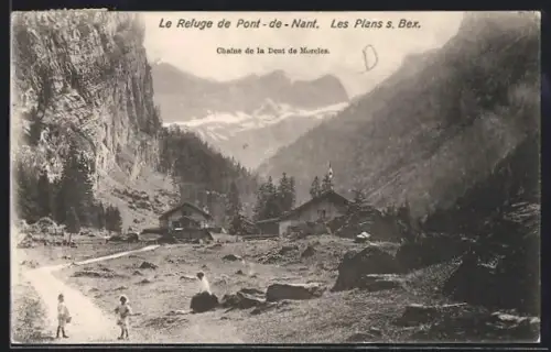 AK Les Plans sur Bex, Le Refuge Pont-de-Nant