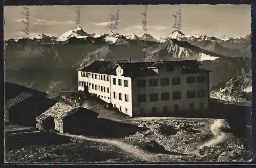 AK Gemmipass, Hotel Wildstrubel in den Walliseralpen