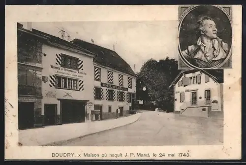 AK Boudry, Maison où naquit J.P. Marat