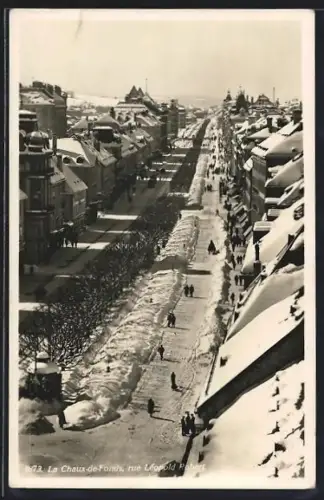 AK La Chaux-de-Fonds, Rue Léopold Robert