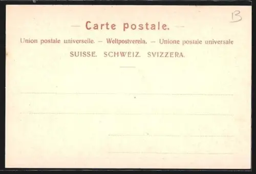 AK Basel, Partie am Postgebäude