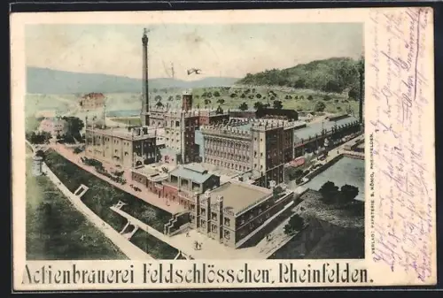 AK Rheinfelden, Actienbrauerei Feldschlösschen mit Umgegung