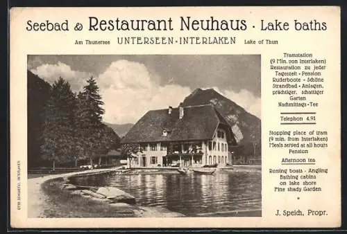 AK Interlaken, Seebad und Restaurant Neuhaus am Thunersee