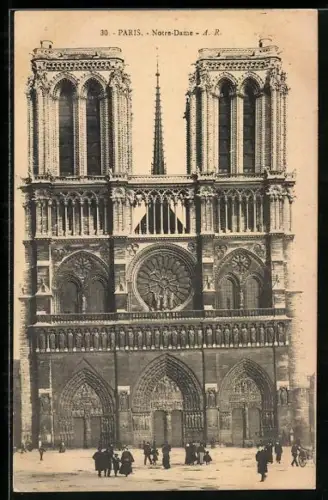 AK Paris, Cathédrale Notre-Dame