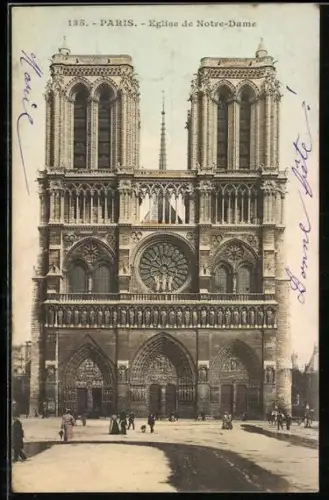 AK Paris, Cathédrale Notre-Dame