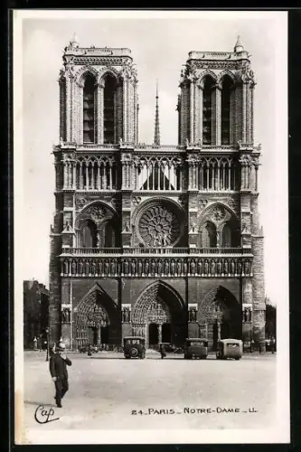 AK Paris, Blick zur Cathédrale Notre-Dame