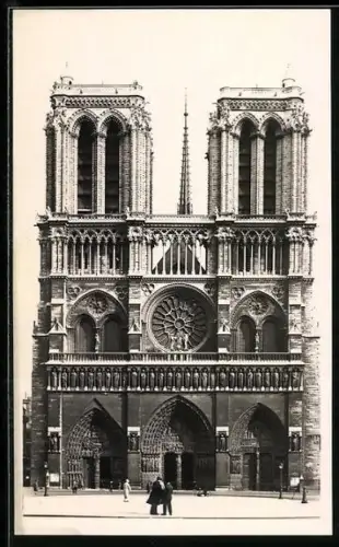 AK Paris, Cathédrale Notre-Dame, Motiv der Fassade