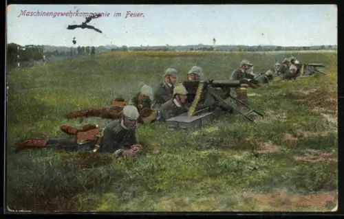 AK Maschinengewehrkompagnie im Feuer