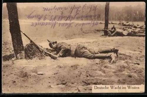 AK Deutsche Wacht im Westen, Soldaten der Infanterie