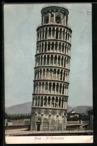 AK Pisa, Il Campanile della Cattedrale, La Torre Pendente, Der schiefe Turm von Pisa