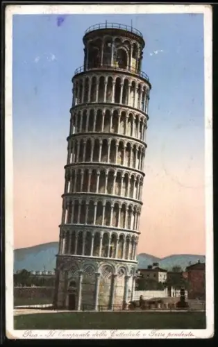 AK Pisa, La Torre Pendente, Schiefer Turm von Pisa