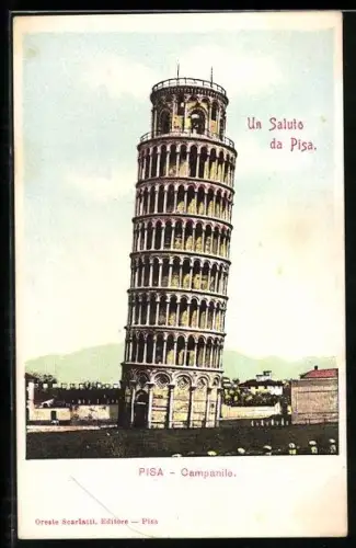 AK Pisa, La Torre Pendente, Der schiefe Turm von Pisa