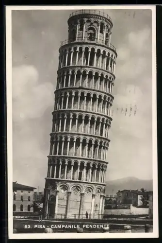 AK Pisa, Campanile Pendente, Der schiefe Turm von Pisa