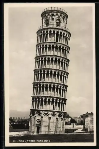 AK Pisa, La Torre Pendente, Der schiefe Turm von Pisa