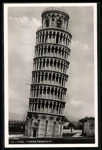 AK Pisa, La Torre Pendente, Der schiefe Turm von Pisa