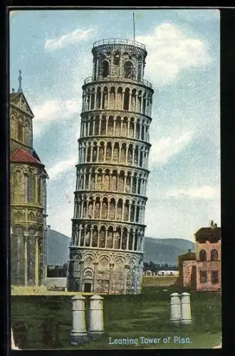 AK Pisa, Leaning Tower, Der schiefe Turm von Pisa