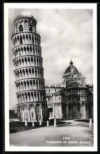 AK Pisa, Campanile e Abside Duomo, La Torre Pendente, Der schiefe Turm von Pisa