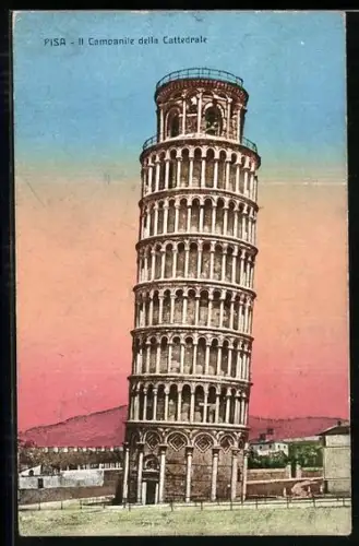 AK Pisa, Il Campanile della Cattedrale, Der schiefe Turm von Pisa