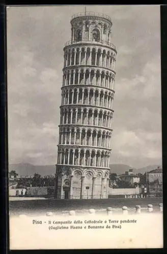 AK Pisa, Il Campanile della Cattedrale o Torro pendante (Guglielmo Pisano e Bonanno da Pisa)