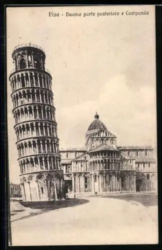 AK Pisa, Duomo parte posteriore e Campanile, Der schiefe Turm von Pisa