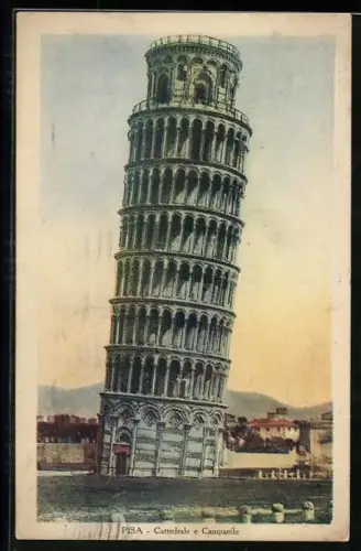 AK Pisa, Cattedrale e Campanile, Der schiefe Turm von Pisa