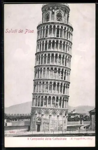 AK Pisa, Il Campanile della Cattedrale, La Torre Pendente, Der schiefe Turm von Pisa